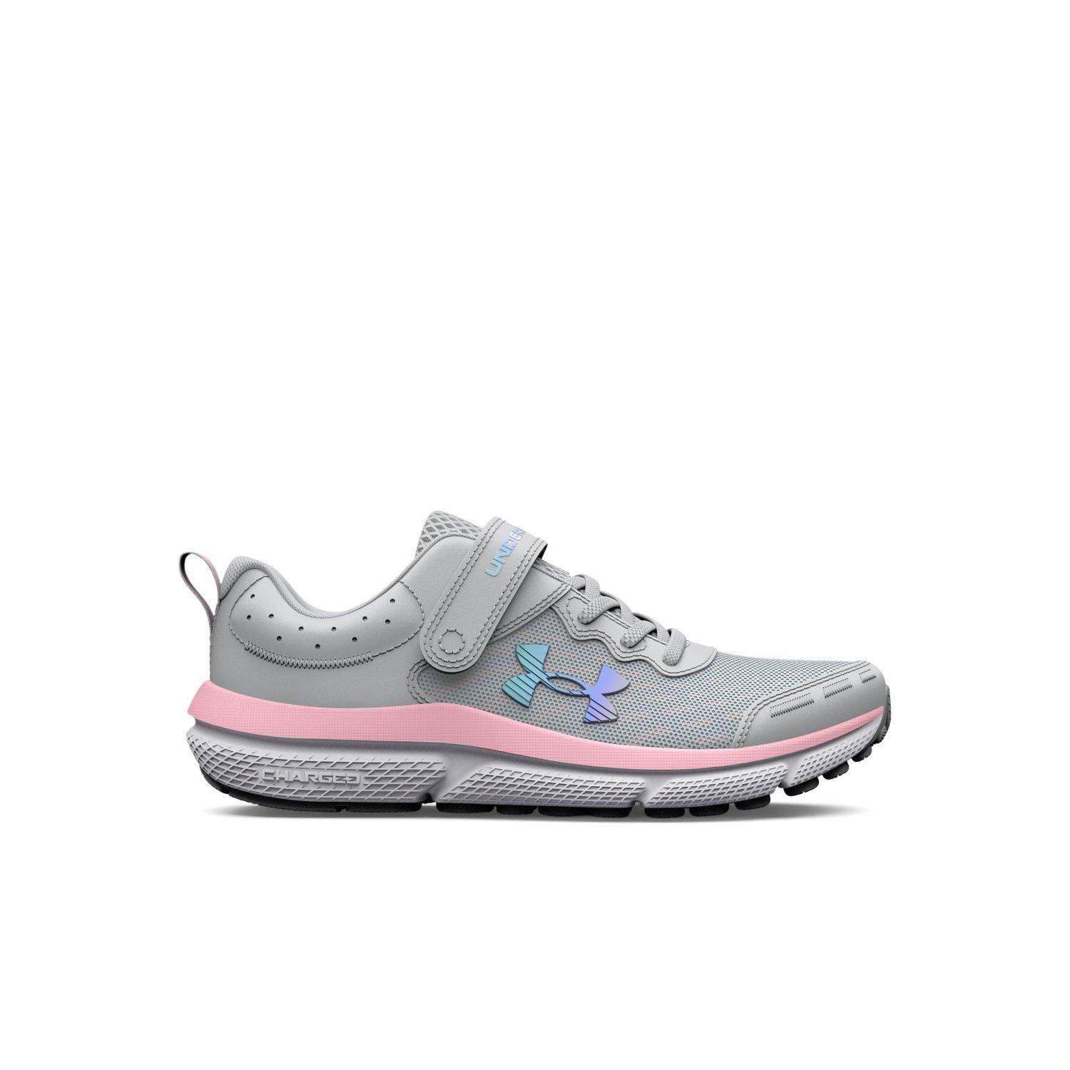 Under Armour Assert 10 AC "Halo Grey/Pink Sugar" Preschool Girls' Running Shoe